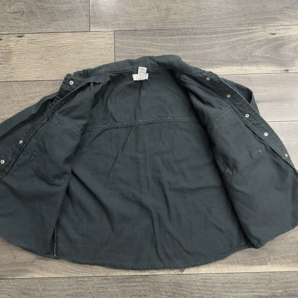 Anthropologie "if it were‎ me" Green Snap Front Oversized Denim Jacket Womens S - Picture 5 of 9